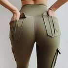 Леггинсы NORMOV женские с эффектом пуш-ап, пикантные облегающие дышащие штаны с завышенной талией, с карманами, из полиэстера, для тренировок и фитнеса