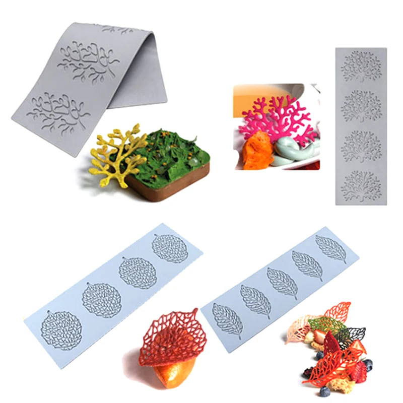 

Volcanic Lace Silicone Mats 3D Water Drop Shape Chocolate Fondant Mould DIY Cake Decorating Pad Pastry mold