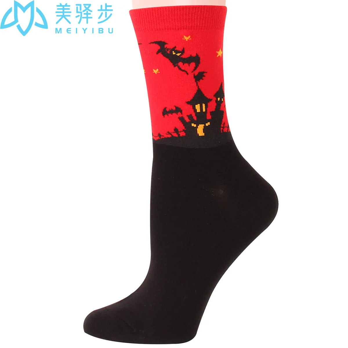 12 Pairs Per Set Retro Japanese Socks Pumpkin Couple Socks Men and Women's Medium Tube Hot Selling Halloween Socks