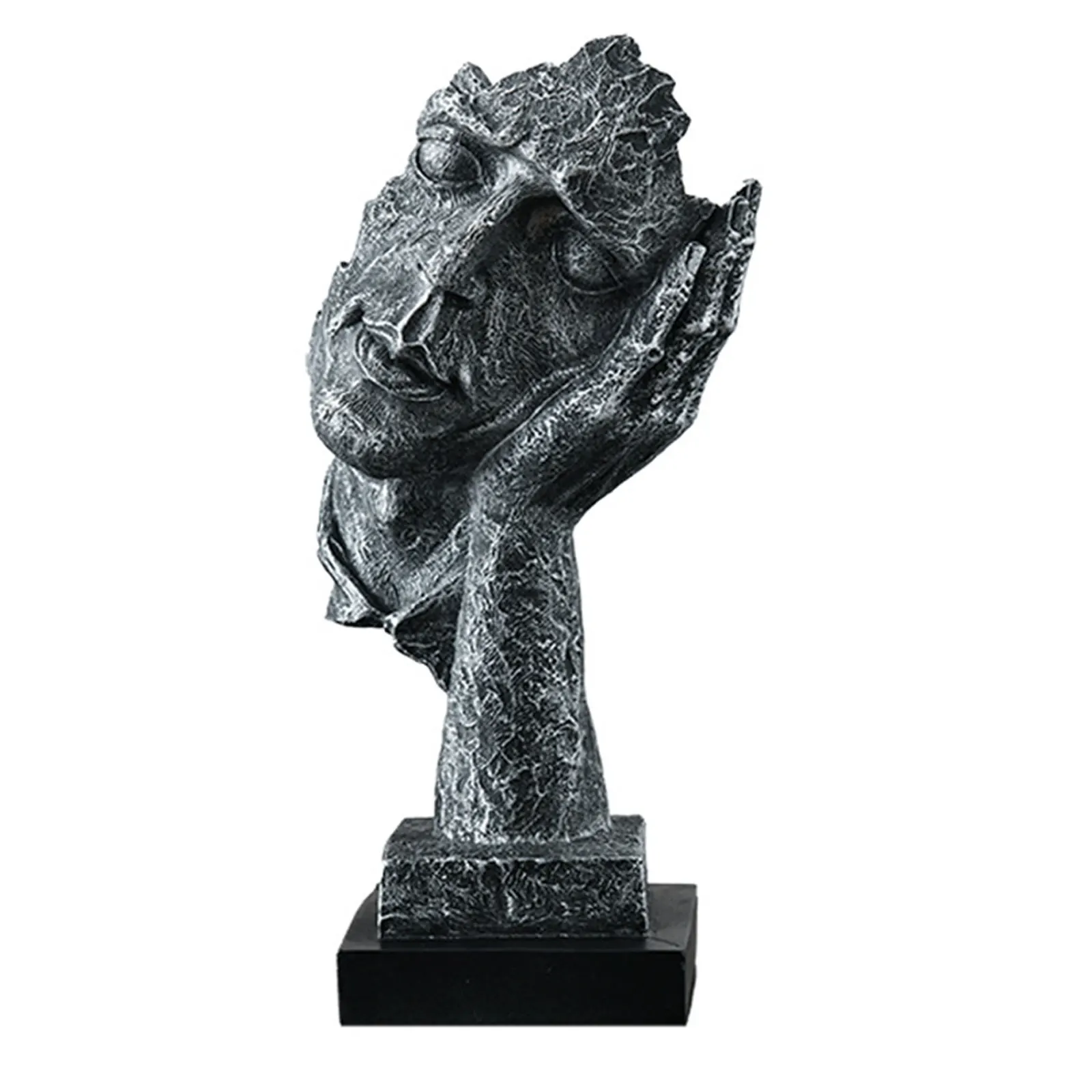 Бесшумная золотая статуя абстрактная из смолы Мужская Scilent в ассортименте | Дом и