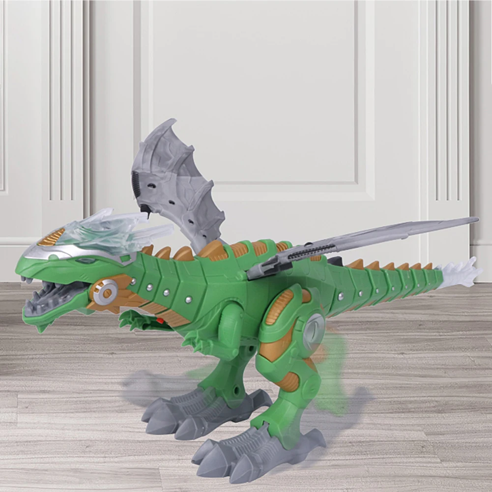 

Electric Walking Spray Dinosaur Robot with Light Sound Mechanical Model Toy Children Kids Boy Spray Christmas Birthday Gift Toys