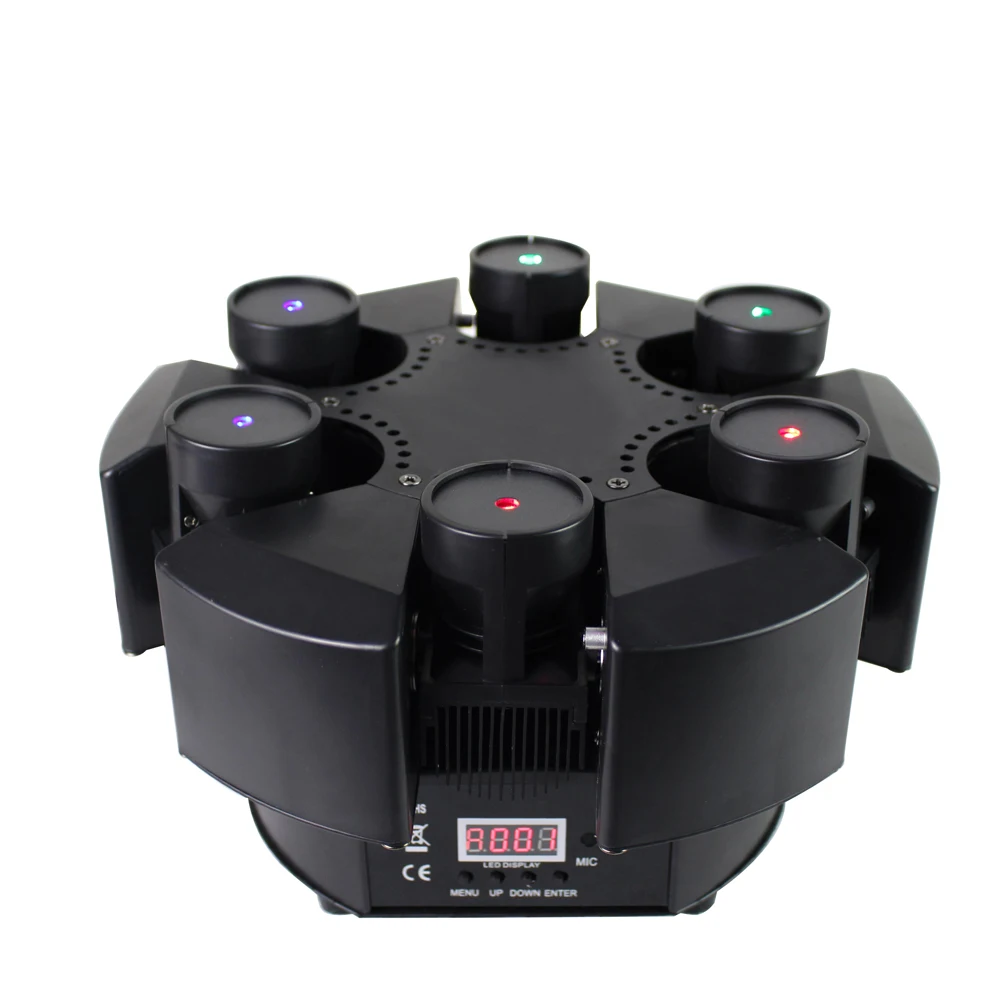 Шестиголовая Лазерная лампа красный зеленый RGB DMX512 управление DJ движущаяся