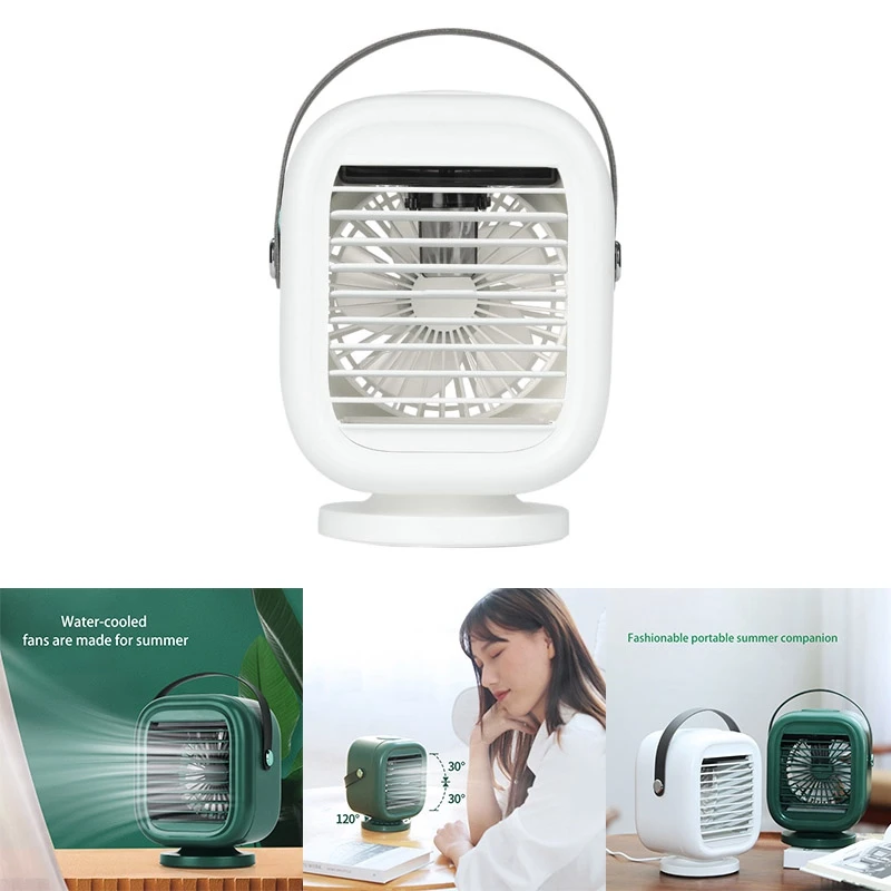 

LLD-S02 Water-Cooled Fan, Mini Moisturizing and Humidifying Spray Type Desktop Shaking Head Air Cooler