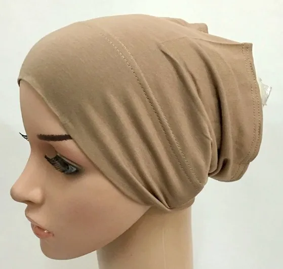 

Soft Modal Inner Hijab Caps Muslim Stretch Turban Cap Islamic Underscarf Bonnet Hat Female Headband Turbante Mujer 2020