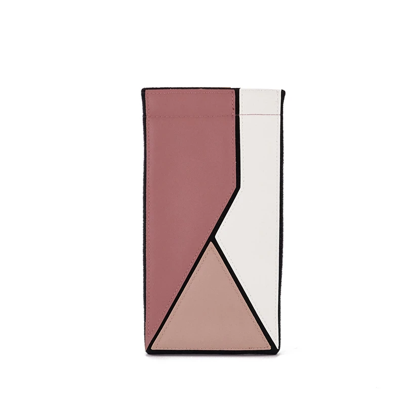 

2021New Splicing Glasses Case PU Leather Foldable Glasses Box Fashion Women Portable Glasses Case Oversize Sunglasses Bag