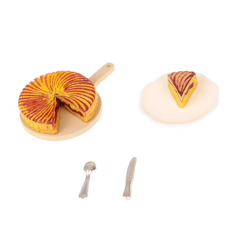 

1:12 Dollhouse Miniature Food Model Cake with Plate Dining Room Wine Steak Set Sushi Pudding Kitchen Decoration Pretend Play Toy