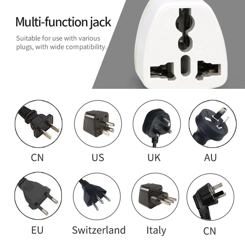 Адаптер питания для ЕС Австралии Великобритании и США 250 В 10 А дорожный настенный
