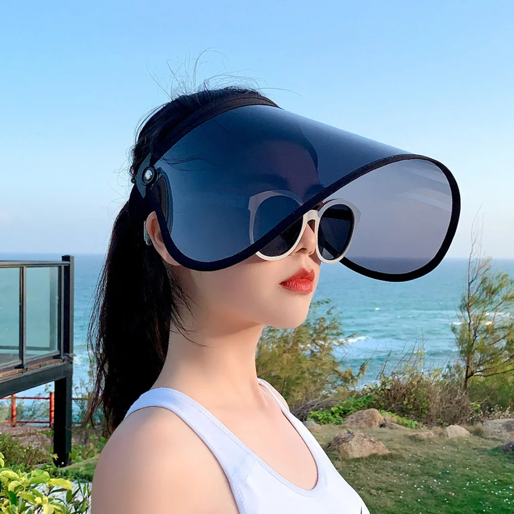 

Wide Brim Ultraviolet Light-resistant Hat Transparent Visor Hat stylish Sun Hat