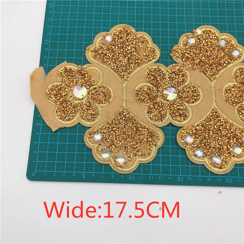 Золотые и серебряные стразы вышитые мотивы Кружевная аппликация Нигерия