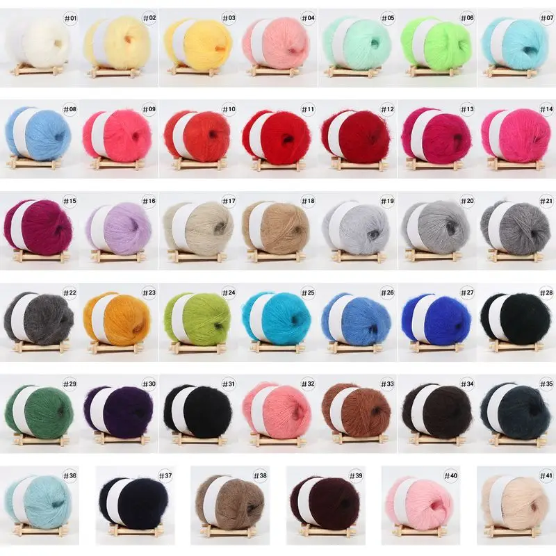 25g Ангола теплые чувства Тонкая Шерсть-мохер пряжи плюшевые тонкой шерсти