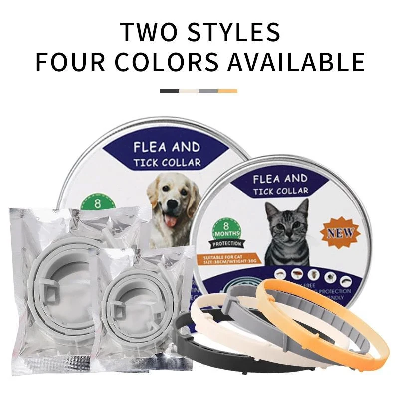 

Dog Cat Collar Flea & Tick Prevention Collar leash for Pet Cats Dog Mosquito Repellent Collar Insect Mosquitoes Supplies