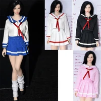 112 scale female school uniform pleated skirt clothes set for 6 inch tbl ph action figures model