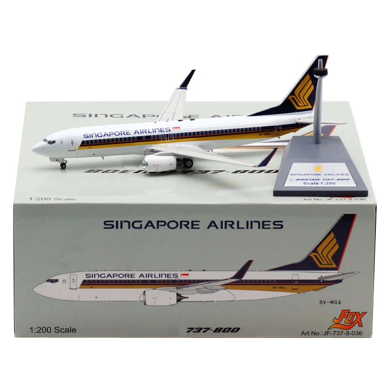 

Diecast 1:200 Scale B737-800 9V-MGA Planes Airplanes Singapore Airlines Alloy Aircraft Plane Model Collectible Model Souvenir