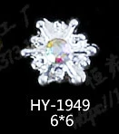 HY-1949 10pcs 10 шт./лот, сплав дизайн ногтей 3d плоские цветы бриллианты жемчужные ювелирные изделия Стразы украшения для ногтей - Цвет: HY-1949 10pcs