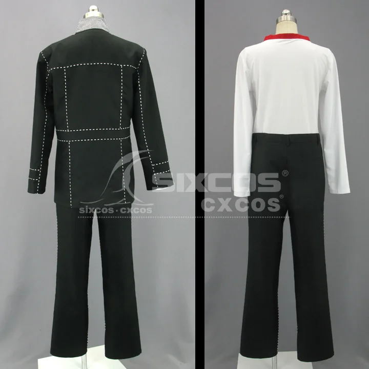 Игры персона 4 Hanamura есукэ Косплей Костюм Полный комплект темно-синий вязать