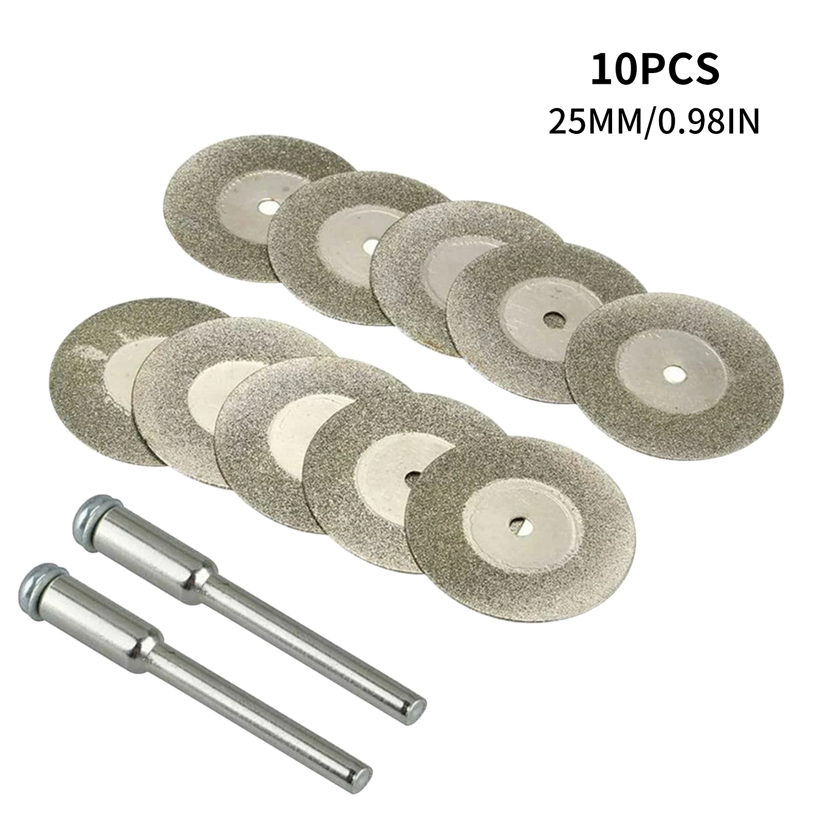 

10pcs Diamond Cutting Wheel Sawing Bladings with 2 Connection Shanks 16mm/0.63in Cut-off Cutter Discs for Dremel Rotary Tool