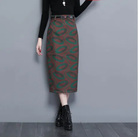 2020 новый элегантный халат OL Офисная Рабочая одежда юбки с принтом корейские