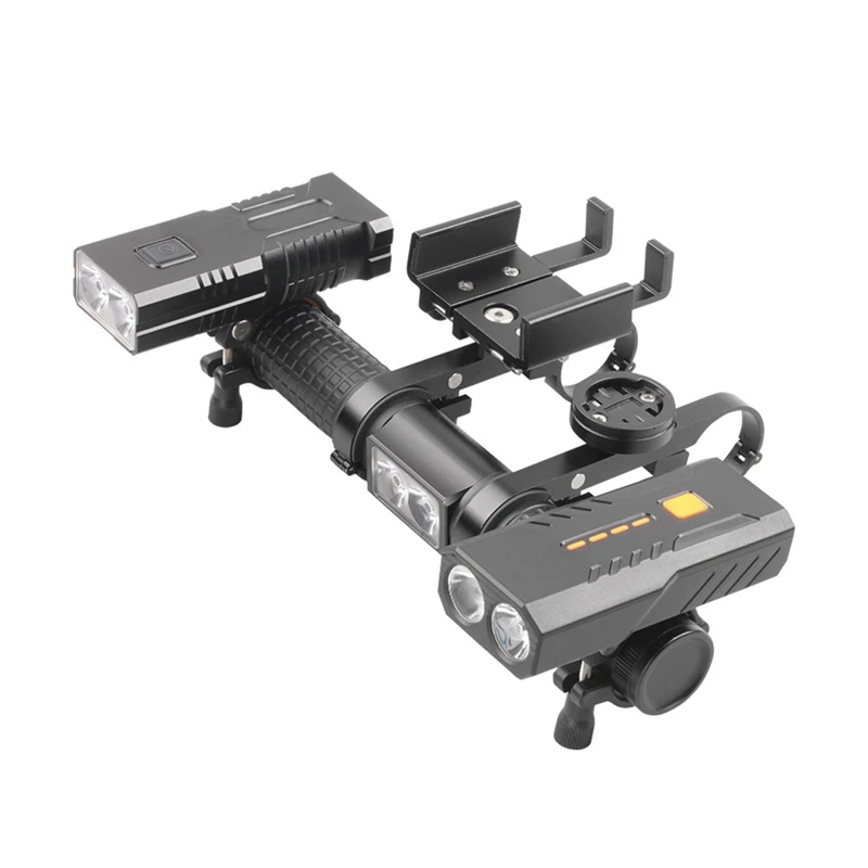 

1200 Lumen Bicycle Headlight Multi-Functional Phone Bracket 10000Mah Power Bank Led Bike Front Light Bicycle Accessories