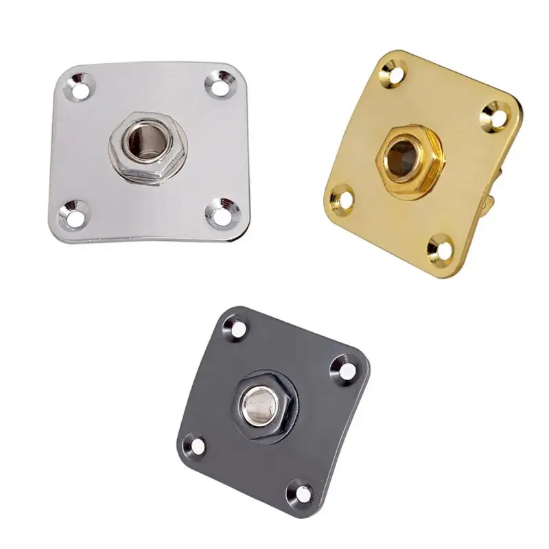 lp elektrische gitarre zubehör 35x35mm elektrische gitarre platz jack platten abdeckung metall ausgang eingang jack abdeckung platte free global