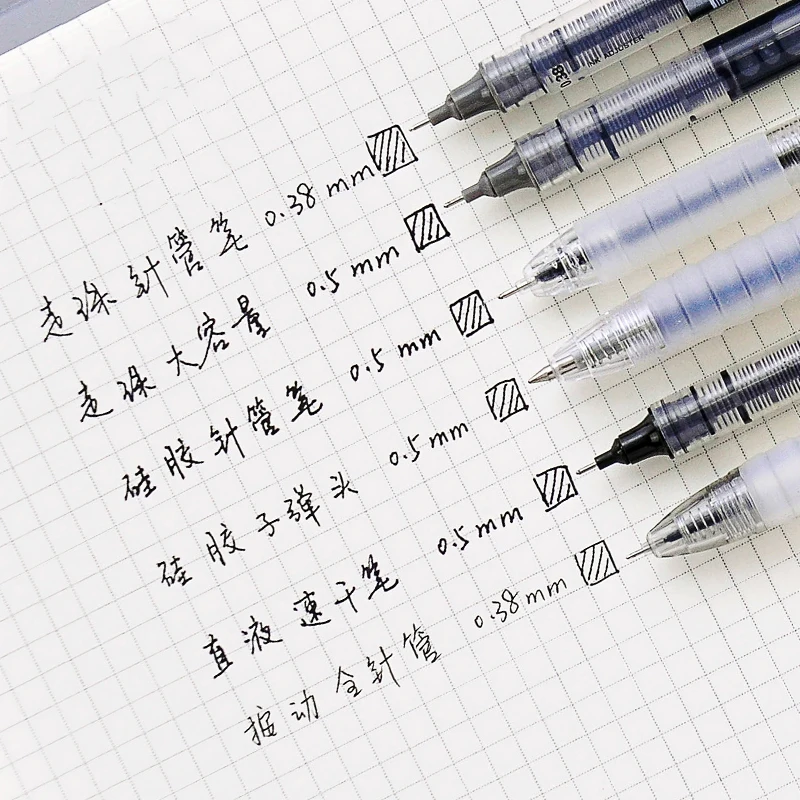 Простой гелевая ручка 0 5 мм черный Средний ручки для рисования 38 творчества