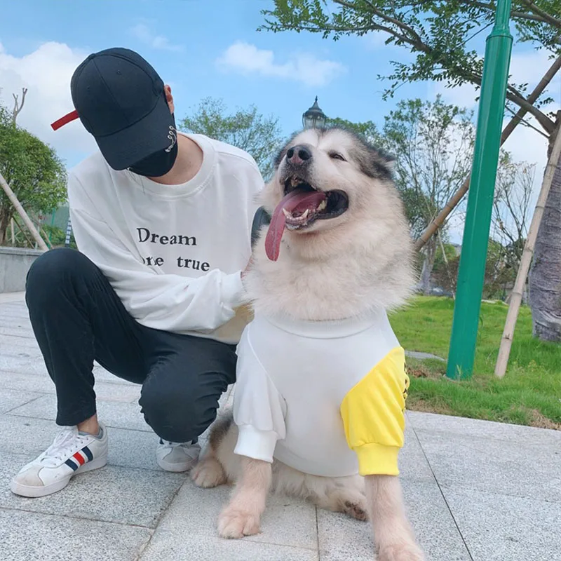 Хлопковая толстовка с капюшоном для собак одежда среднего и большого размера