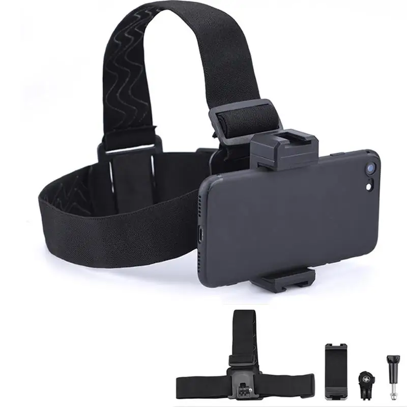 

Новый держатель для телефона с креплением на повязку на голову, держатель для селфи с видом от первого лица, Экшн-камера, запись Vlog, наружный ...