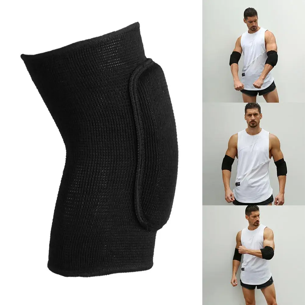 

1pair Elastic Elbow Knee Support Gym Fitness Sports Knitted Sponge Knee Protectors Guard Brace Elbow-Pads Sport Safety Equipment