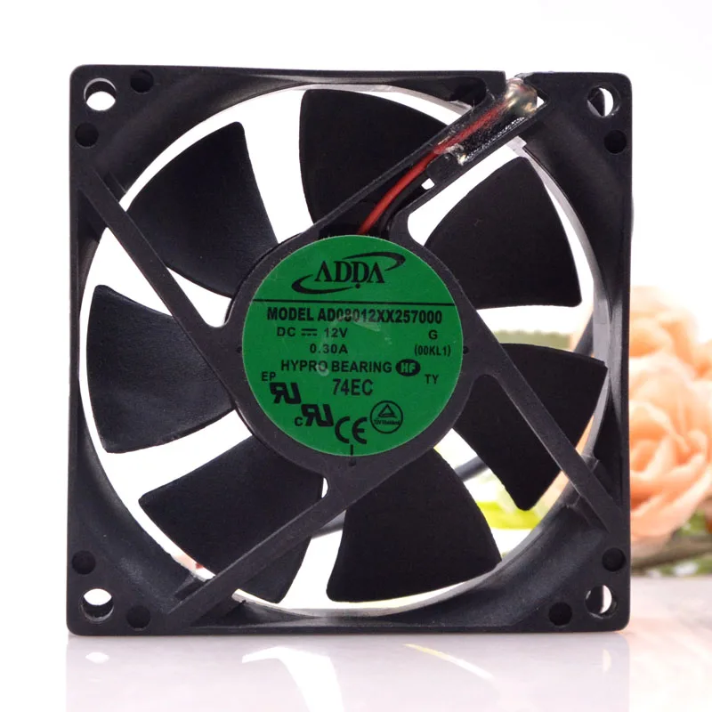 AD08012XX257000 для ADDA 8025 DC12V 0.30A 8 см вентилятор охлаждения шасси 3000 об/мин