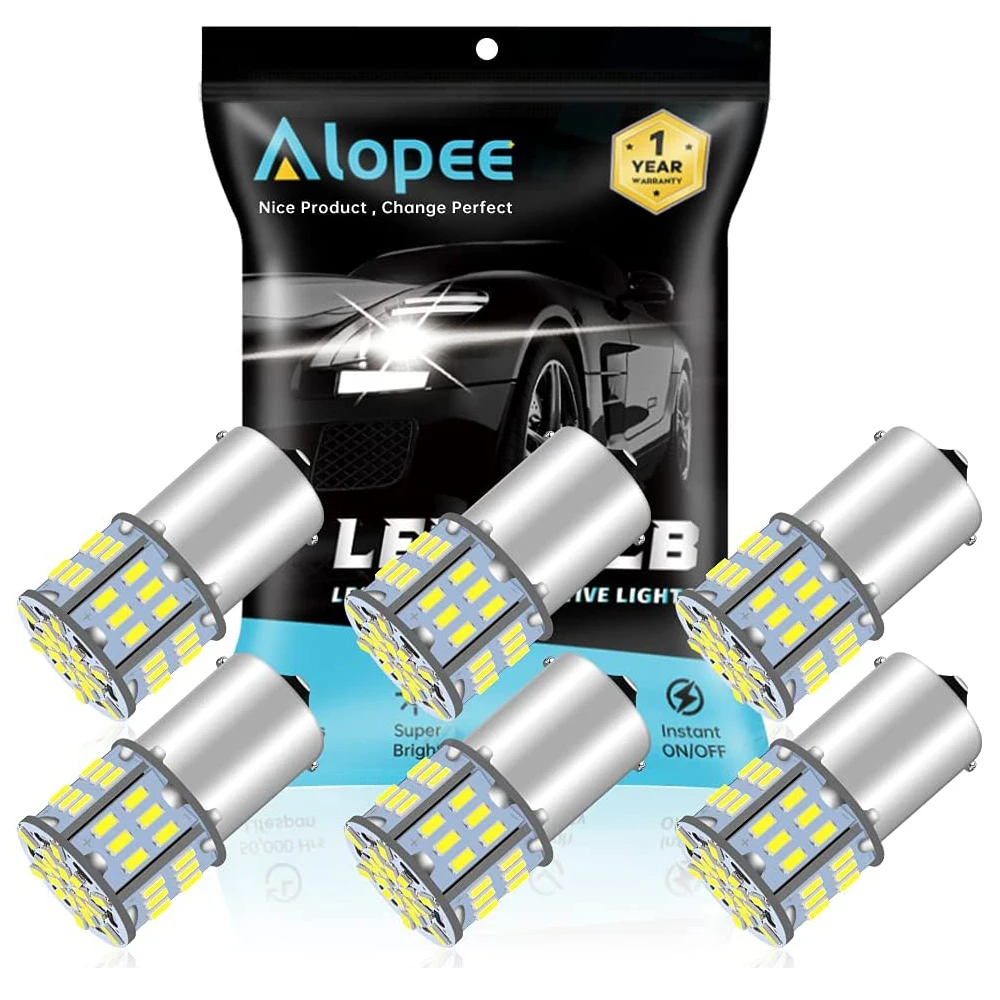 

6 шт./упаковка, светодиодсветильник лампы 1156 BA15S 7506 1141 1003 54 SMD 1073 12 В DC