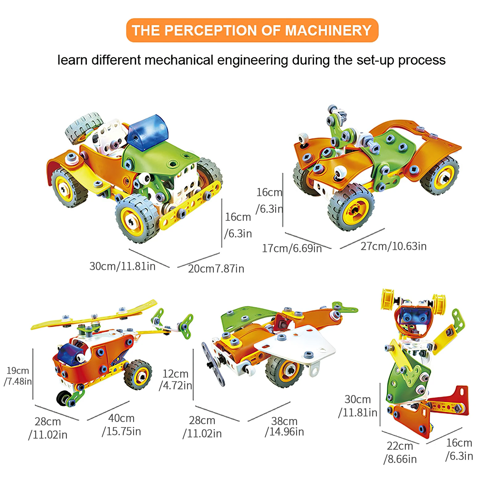 

Children Educational Construction Car Robot Shape Assembled Model Toy Car Color Cognition Training Freely Assembling Toy Set