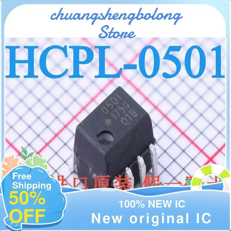 

10-200PCS HCPL-0501 501 SOP8 Single channel high speed Optocoupler New original IC