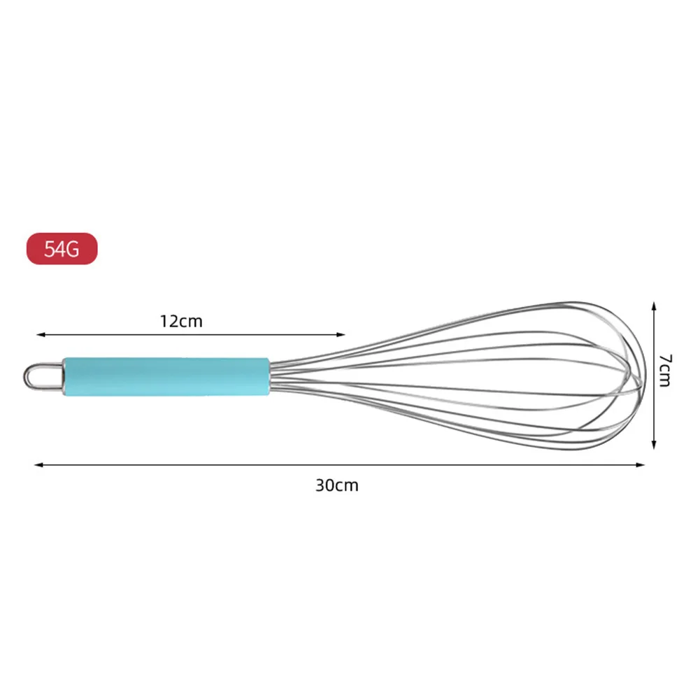 

Kitchen Egg Tools 9"/12" Stainless Steel Whisk Silicone Non-Slip Grip Egg Beater Ballon Whisk Milk Cream Butter Mixer Gadget