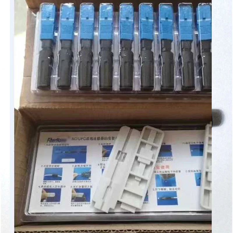 50 or 100PCS/LOT SC-UPC-B FA-SC/UPC-SM 28mm FTTH High Quality Mode Fiber Optic Quick-Connector Fast Connector for FHome