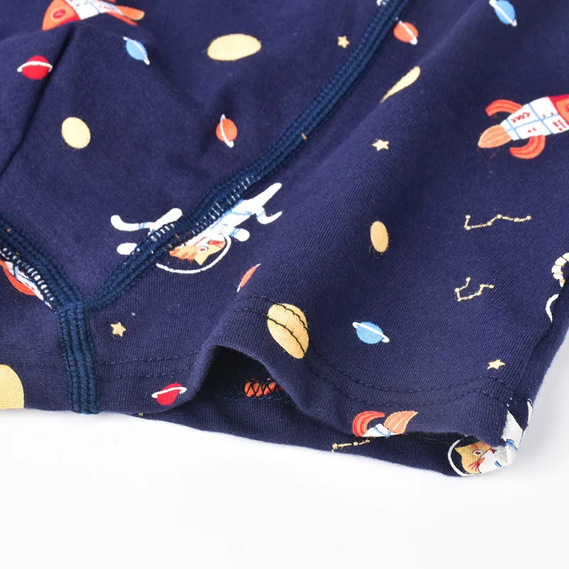 Calzoncillos b&oacute;xer de algod&oacute;n para ni&ntilde;os, ropa interior de dibujos animados del universo, color azul oscuro, 2 a 13 a&ntilde;os, 5 uds.-2