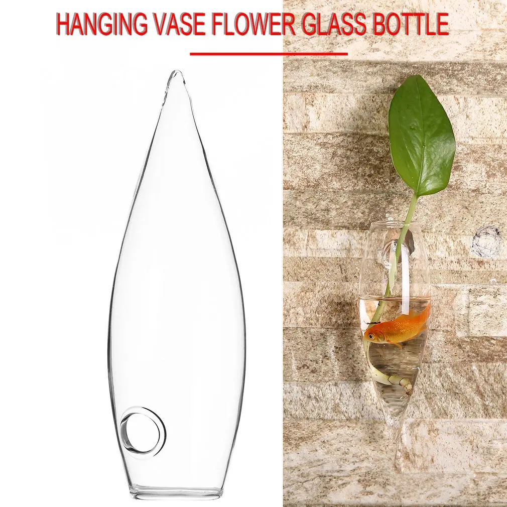 Прозрачная стеклянная подвесная ваза с ледяным питоном цветочный горшок бутылка