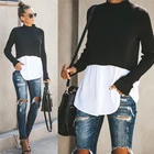 Женский вязаный свитер GAOKE, черный пуловер с длинными рукавами и пуговицами, модель 2020