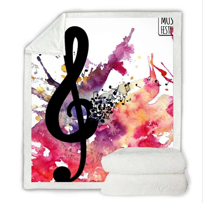 Рождественские украшения для дома одеяло s кровати музыкальный символ узор