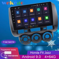 wekeao touch screen 9 1 din android 9 0 car dvd multimedia player for honda fit jazz car radio gps navigation 2004 2007 wifi 4g