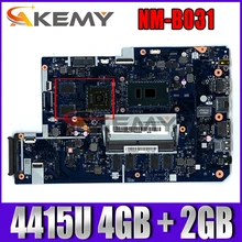 Laptop Motherboard For lenovo ideapad 110-17ikb 17.3 Inch DG710 NM-B031 4415U CPU 4GB RAM + 2GB video card works