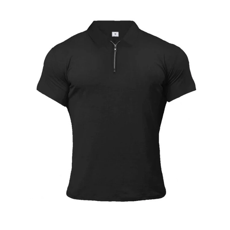 

Muscleguys Man Mode Polo Shirt Casual Mode Effen Kleur Korte Mouw Hoge Kwaliteit Slanke Polo Shirt Mannen Fitness Polo Homme