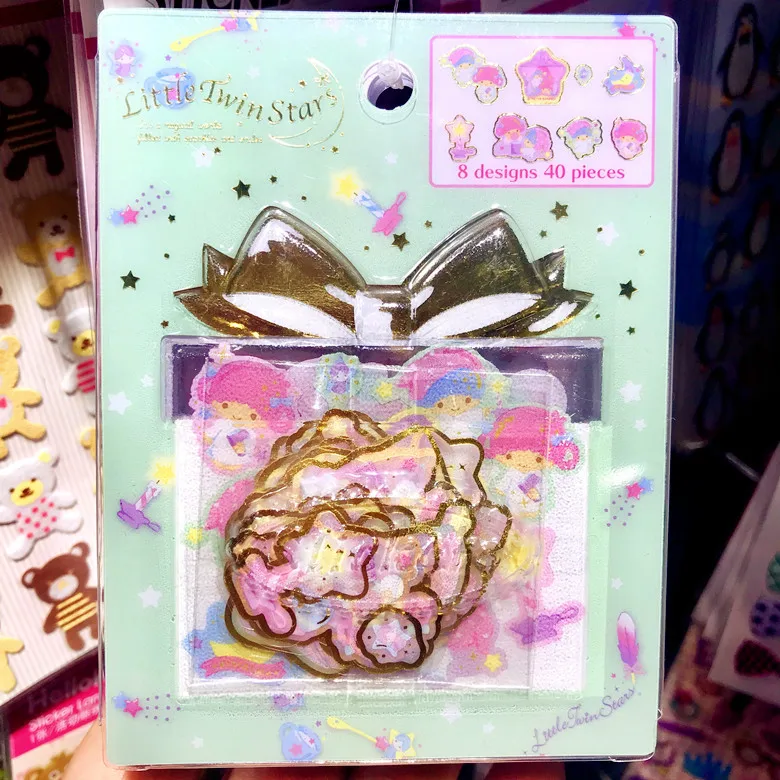 Little twin stars 40 упак./лот kawaii Симпатичные мои мелодические маленькие Две звезды stickers oroll наклейки Стикеры Скрапбукинг naklejki stikers Рождество - Цвет: Little twin stars