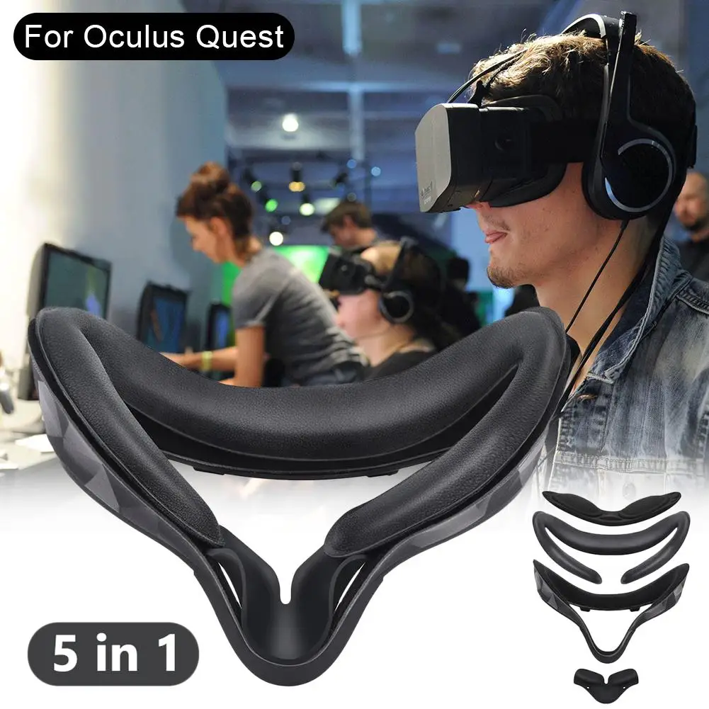 

Glasses Face Cushion Durable Anti-leakage PU Leather Foam Glasses Nose Pad Goggles Anti-dirt Protector for Oculus Quest Accessor