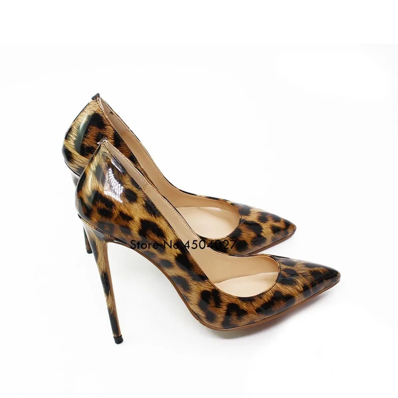 

Женские туфли-лодочки на высоком каблуке леопардовые, женские привлекательные свадебные туфли с острым носком 12 см, 10 см