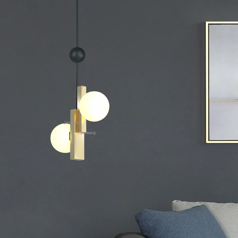 Светодиодный стеклянный подвесной светильник s в скандинавском стиле украшение