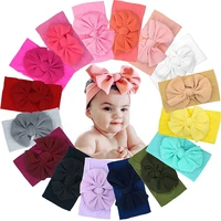 16 colors twill fabric hair band bows turban baby headbands 4 5 inches hair bow for baby girls infants newborn hair accessories