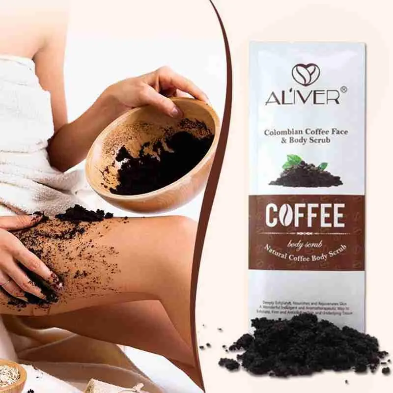 Coffee Scrub Body Scrub Cream Dead Sea Salt For Exfoliating Cellulite 1 Anti Treatment Moisturizing Acne Whitening Bag S2G2