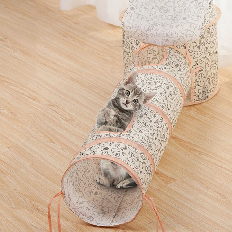 

Cat Toys Cat Tunnel Toy Pop Up Collapsible Cat Cube Kitten Indoor Outdoor Toys Tent Pet Tunnel Toy Foldable Pet Cozy