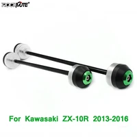 motorcycle pom axle fork crash sliders for kawasaki zx 10r zx10r 2013 2016 front rear wheel protector circle decoration