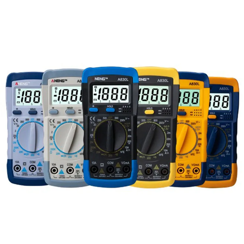 

Digital Multimeter Tester DC Luminous Display Buzzer Diode AC with Multitester Current LCD Voltage A830L 1PCS Freguency Function