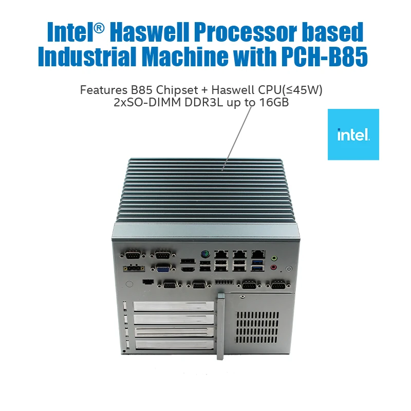 Maxtang Intel Haswell Processors with PCH B85 Chipset based Fanless Industrial Mini PC, Dual-Channel DDR3 Mini Industrail Comput